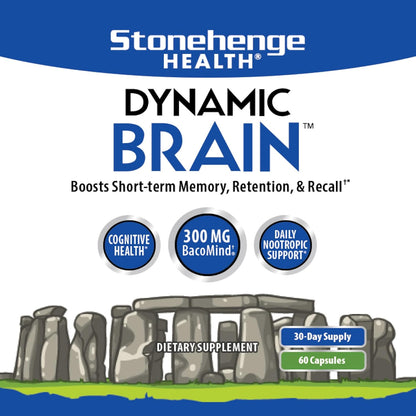 Stonehenge Health Dynamic Brain 300mg BacoMind – 60 Capsules Dietary Supplement